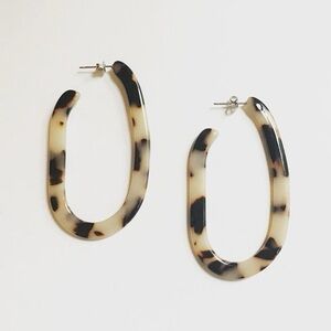 NWT Machete Margot Hoop Earring in Ash Blonde Tortoise